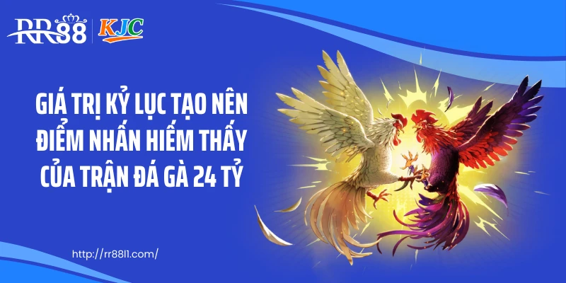 Giá trị kỷ lục tạo nên điểm nhấn hiếm thấy của trận đá gà 24 tỷ